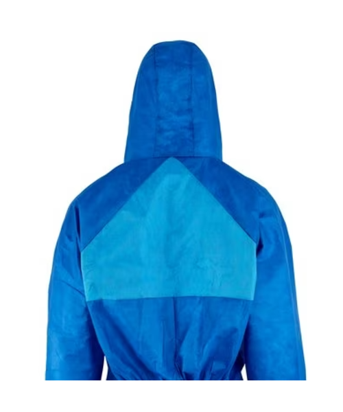 3M Combinaison 3M 4532+ type 5/6 SSMMS résistante à l'huile, manchette, bleue / boîte de 20 pièces