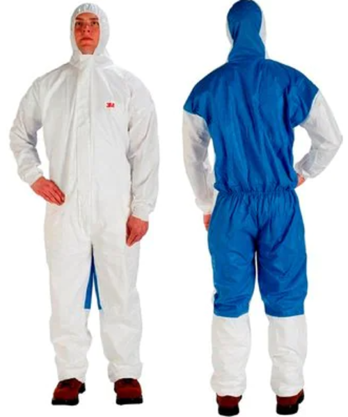 3M Combinaison 3M 4535 type 5/6 cool, poignets, blanc/bleu/boîte de 20 pièces