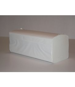 Serviette pliée blanche en cellulose / 24 x 21 cm, 2 couches