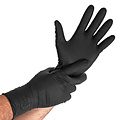 HygoStar Gants en nitrile POWER GRIP LONG sans poudre, couleur noire