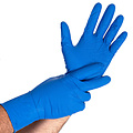 HygoStar Gants en nitrile POWER GRIP LONG sans poudre, couleur bleue