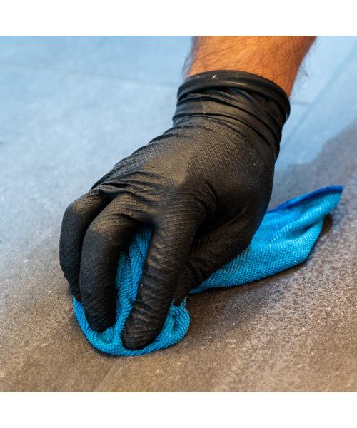 HygoStar Gants en nitrile POWER GRIP sans poudre, couleur noire