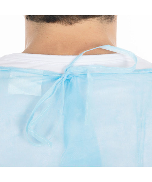 HygoStar Tablier jetable « Protect » avec revêtement PP/PE, bleu