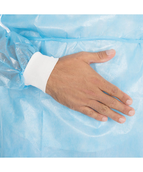 HygoStar Tablier jetable « Protect » avec revêtement PP/PE, bleu