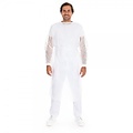 HygoStar Toga en PP/PE avec cordons au cou et aux poignets, blanc