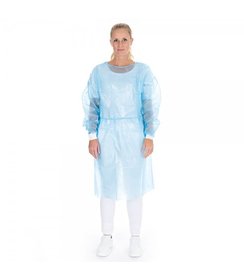 Toga PP/ PE-coating met neklinten en manchetten, blauw