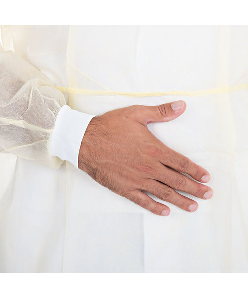 HygoStar Toga en PP/PE avec cordons au cou et aux poignets, jaune