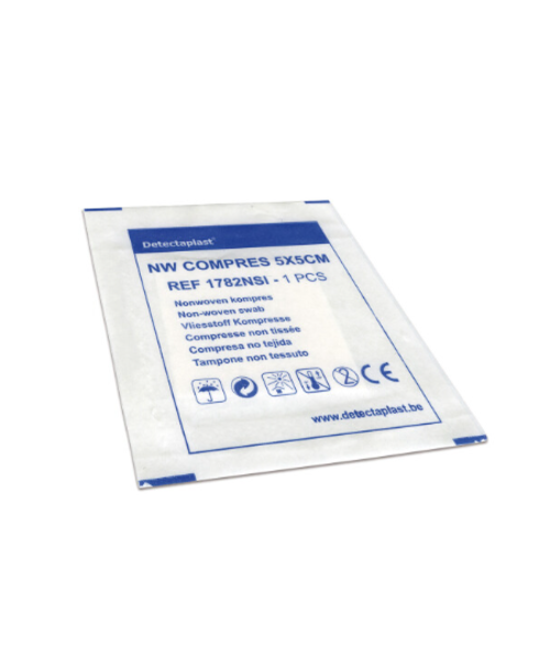 Detectaplast DETECTAPLAST detecteerbaar, non-woven kompres 5 x 5 cm/ doos 20 stuks