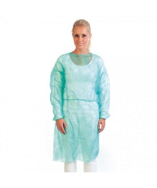 HygoStar Blouse pour patients avec élastiques PP, verte