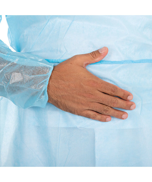 HygoStar Blouse médicale PP, entièrement laminée (120 x 140 cm), bleue