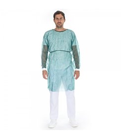 Blouse patient « Eco » avec poignets tricotés PP, verte