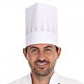 HygoNorm Chapeau de chef en papier gaufré, ouvert, sans couronne, blanc (21 cm)
