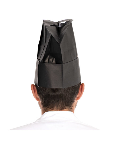 HygoStar Toque de chef ovale « Excellent » en papier noir (22 cm)
