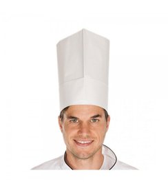 Koksmuts 'Variabel' crêpepapier, zonder kroon wit (22 cm)
