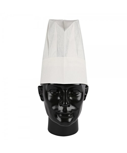 HygoStar Toque de chef ovale « Excellent » en papier crépon blanc (23 cm)