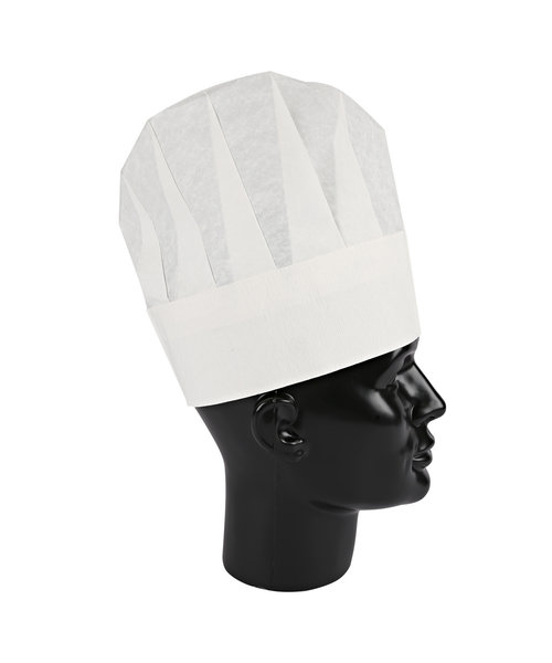 HygoStar Toque de chef ovale « Excellent » en papier crépon blanc (23 cm)