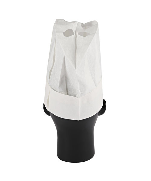 HygoStar Toque de chef ovale « Excellent » en papier crépon blanc (23 cm)