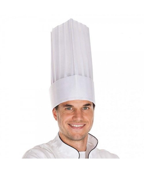 HygoStar Toque de chef « Le Grand Chef » en viscose blanche (25 cm)