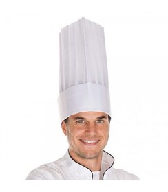 Koksmuts 'Le Grand Chef' viscose wit (30 cm)