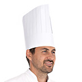 HygoStar Toque de chef « Le Chef » en papier avec bandeau anti-transpiration blanc (20 cm)
