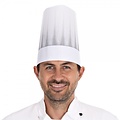 HygoStar Toque de chef « Extra » en viscose, ouverte, sans couronne, blanche (22 cm)