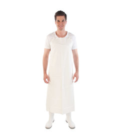 Tablier en vinyle 300 my, blanc (115 x 90 cm)