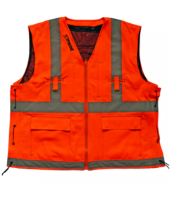 Gilet haute visibilité orange (80 % polyester/20 % coton)
