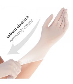 Gants en nitrile SAFE SUPER STRETCH sans poudre, blancs