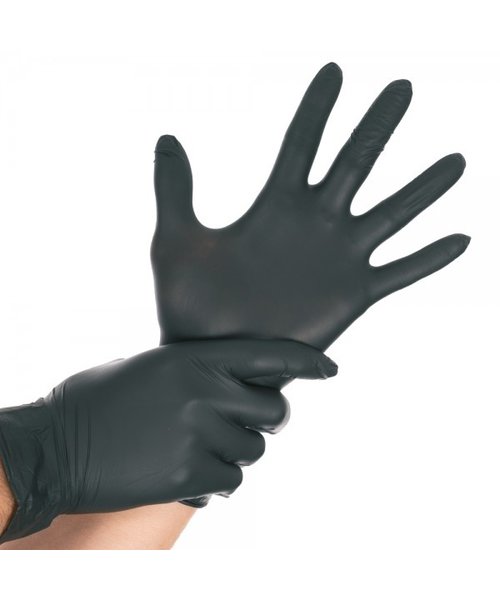 HygoNorm Gants en nitrile ALLFOOD SAFE sans poudre, couleur noire