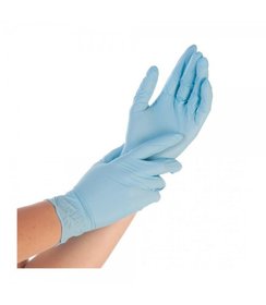 Gants en nitrile ALLFOOD SAFE sans poudre, couleur bleue