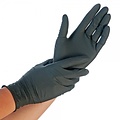 HygoStar Gants en nitrile EXTRA SAFE sans poudre, noirs