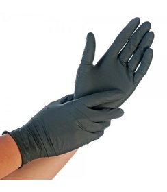 Gants en nitrile EXTRA SAFE sans poudre, noirs