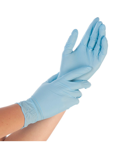 HygoStar Gants en nitrile CONTROL poudrés bleus