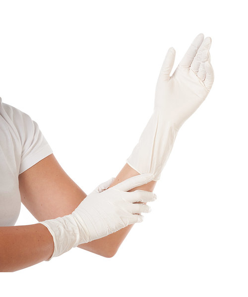 HygoNorm Gants en nitrile SAFE LONG LIGHT sans poudre 30 cm blancs