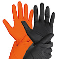 HygoStar Gants en nitrile DIAMOND GRIP sans poudre orange