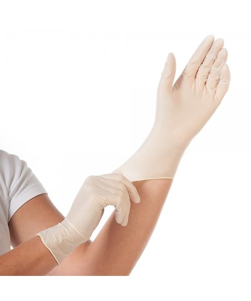 HygoNorm Gants en latex GRIP LIGHT sans poudre, blancs