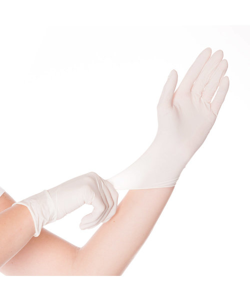 HygoStar Gants en latex SENSE sans poudre, blancs