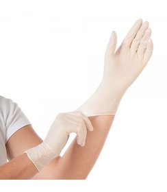 Gants en latex MED GRIP sans poudre, blancs