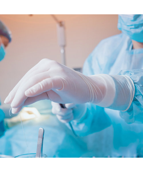 HygoStar Gants en latex MED GRIP sans poudre, blancs