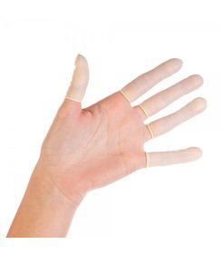 Gants en latex sans poudre, blancs