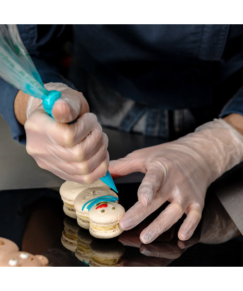 HygoNorm Gants en vinyle CLASSIC LIGHT poudrés transparents