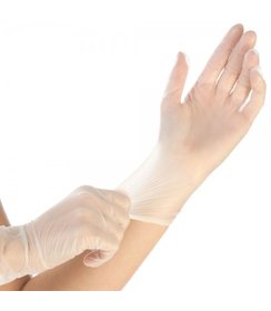Gants en vinyle IDEAL VIRUS transparents sans poudre