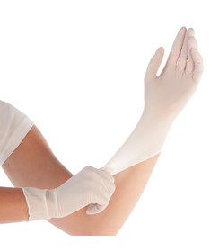Gants synthétiques ELASTIC sans poudre, blancs