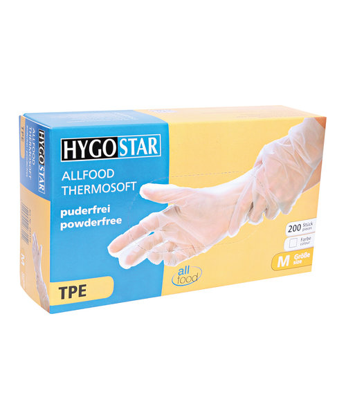 HygoStar Gants en TPE ALLFOOD THERMOSOFT transparents