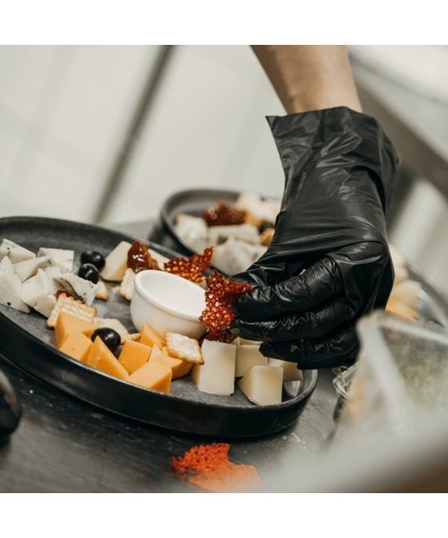 HygoStar Gants en TPE ALLFOOD THERMOSOFT, couleur noire