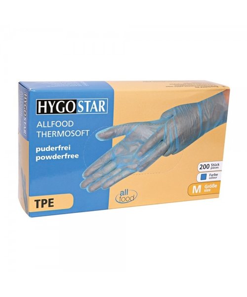 HygoStar Gants en TPE ALLFOOD THERMOSOFT, couleur bleue