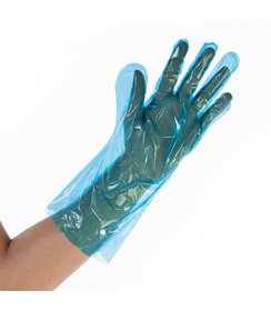 Gants LDPE SOFTLINE bleus (38 cm)