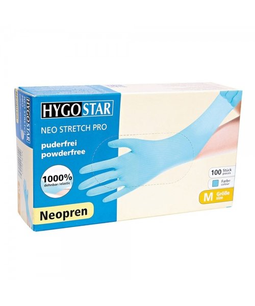 HygoStar Gants en néoprène NEO STRETCH PRO sans poudre, couleur verte