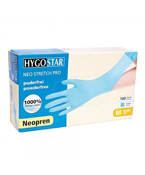 HygoStar Neoprene Handschoenen NEO STRETCH PRO poedervrij groen