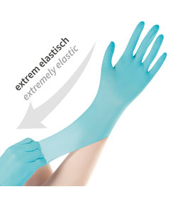 Gants en néoprène NEO STRETCH PRO sans poudre, couleur verte